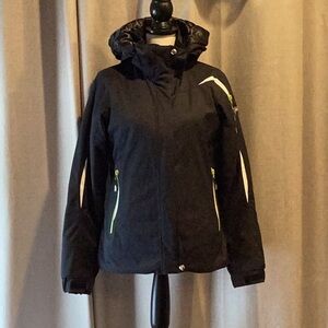 Women’s Black Karbon ski jacket, size 6.